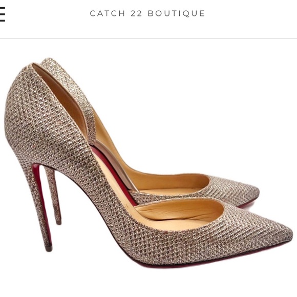 Christian Louboutin 'Iriza' Glitter Specchio 100 Sz 38 (US 7.5) - Picture 8 of 10